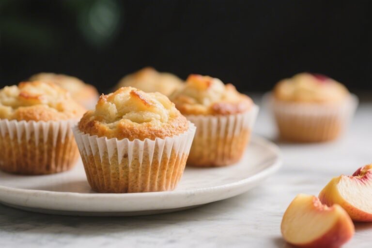Keto Peach Muffins – Soft, Juicy, and Low-Carb