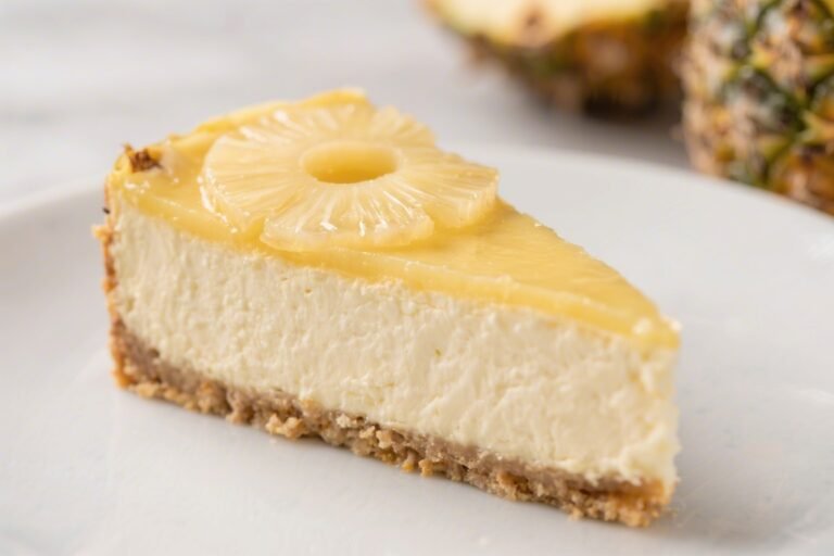 Low-Calorie Pineapple Cheesecake – Light, Fresh, and Satisfying