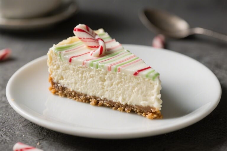Low-Calorie Peppermint Cheesecake – Light, Festive, and Creamy