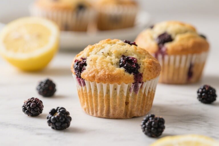 Keto Blackberry Lemon Muffins – Bright, Zesty, and Low-Carb