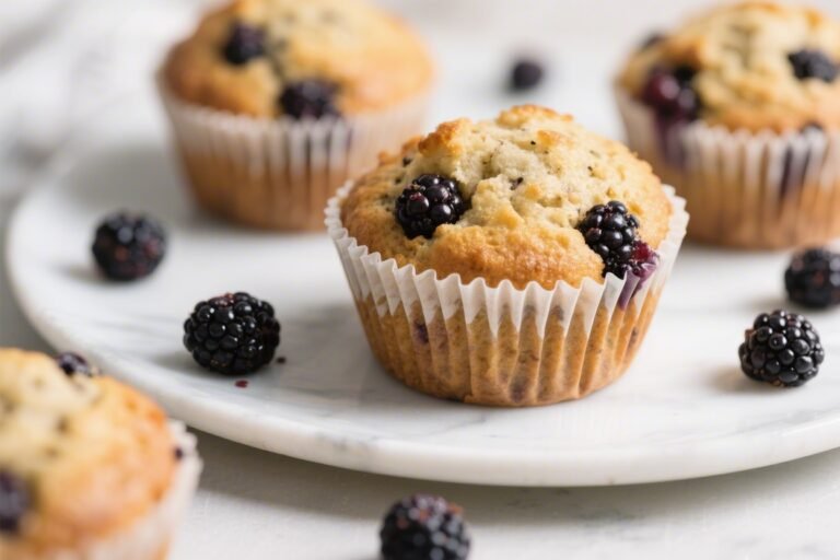Keto Blackberry Muffins – Soft, Juicy, and Low-Carb