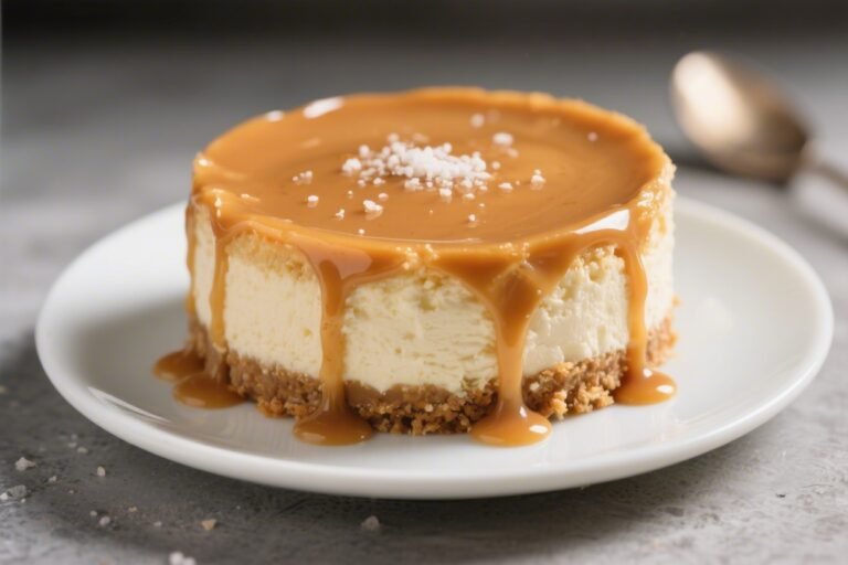 Low-Calorie Salted Caramel Cheesecake – Light, Creamy, and Satisfying