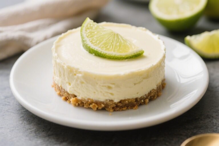 High Protein Key Lime Cheesecake – Bright, Creamy, and Satisfying