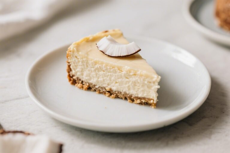 Low-Calorie Coconut Cheesecake – Light, Creamy, and Satisfying