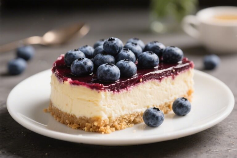 Low Calorie Blueberry Cheesecake – Light, Creamy, and Simple