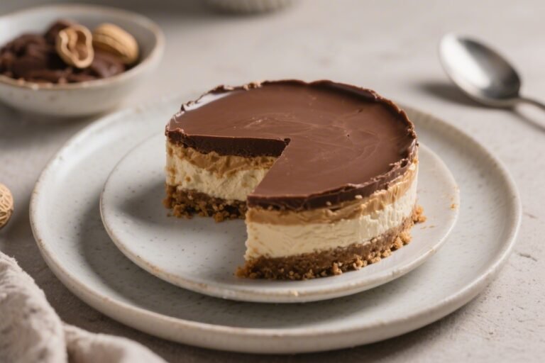 Chocolate Peanut Butter Protein Cheesecake – Rich Flavor, Lighter Feel
