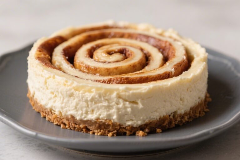 Low-Calorie Cinnamon Roll Cheesecake – Light, Cozy, and Seriously Satisfying
