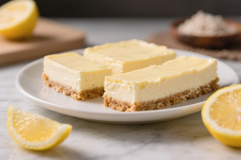 Lemon Protein Cheesecake Bars – Bright, Creamy, and Satisfying