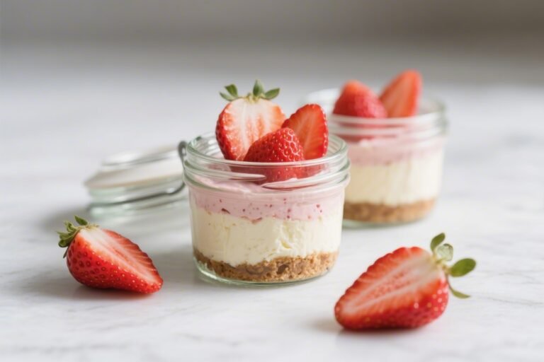Strawberry Protein Cheesecake Jars – Creamy, Fresh, and Easy