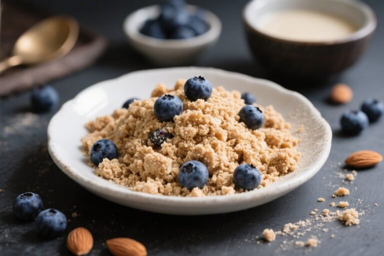 Blueberry Protein Crumble (Almond Flour) – A Cozy, High-Protein Dessert