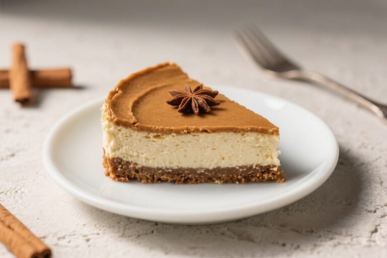Low-Calorie Gingerbread Cheesecake – Light, Spiced, and Holiday-Ready