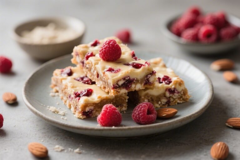 High Protein Raspberry Almond Dessert Bars – Sweet, Nutty, and Satisfying