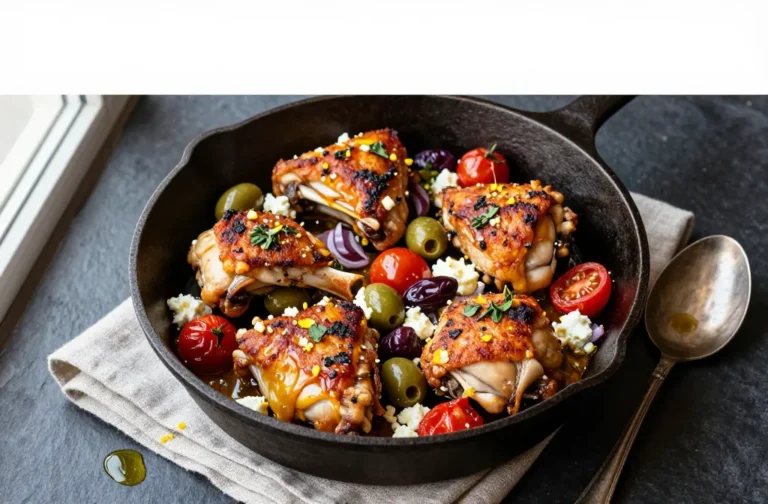 Mediterranean Chicken Thighs with Olives and Feta Tonight
