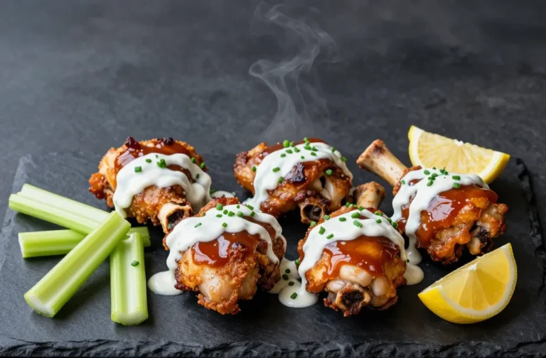 Crispy Buffalo Chicken Thighs with Ranch Drizzle Tonight