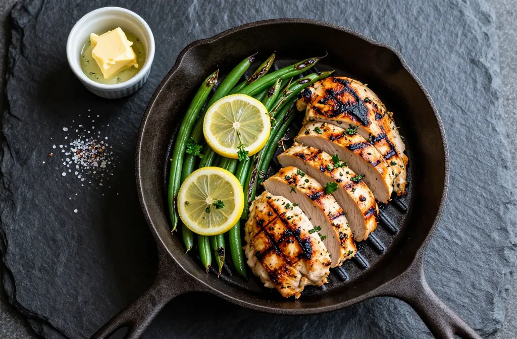 Grilled Lemon Herb Chicken with Green Beans That Slaps