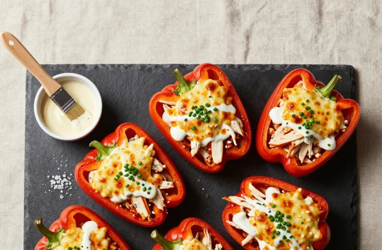 Buffalo Chicken Stuffed Peppers That Seriously Slap