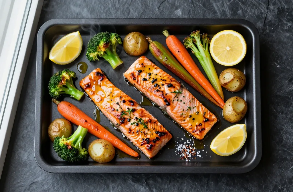 Sheet Pan Salmon & Veggies That Practically Cook Themselves
