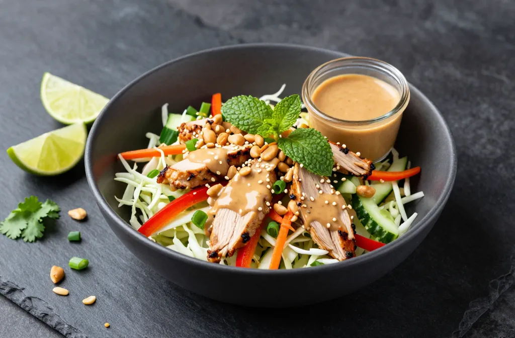 Thai Peanut Chicken Salad That Slaps with Crunch