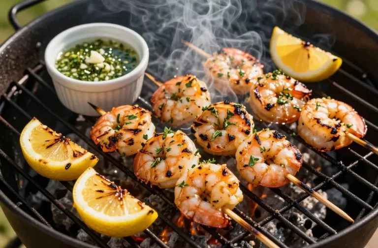 Zesty Lemon Herb Grilled Shrimp Skewers in 25 Minutes