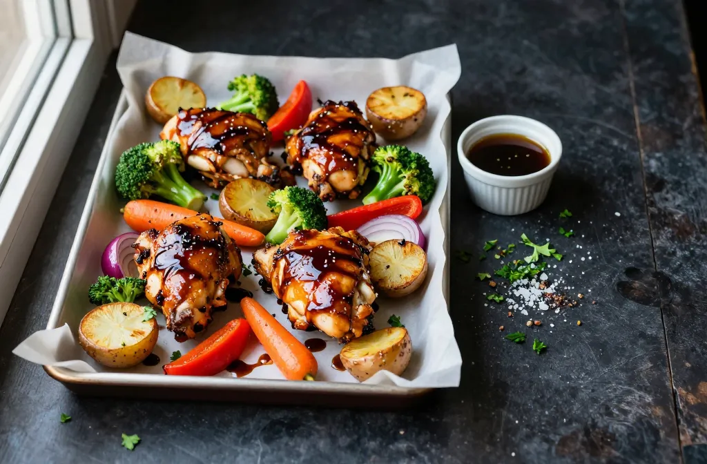 Weeknight Balsamic Glazed Chicken with Roasted Veggies