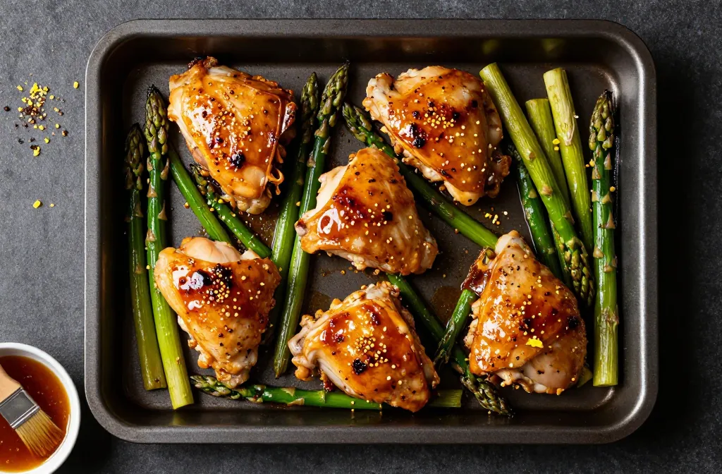 Honey Mustard Baked Chicken & Asparagus Weeknight Win