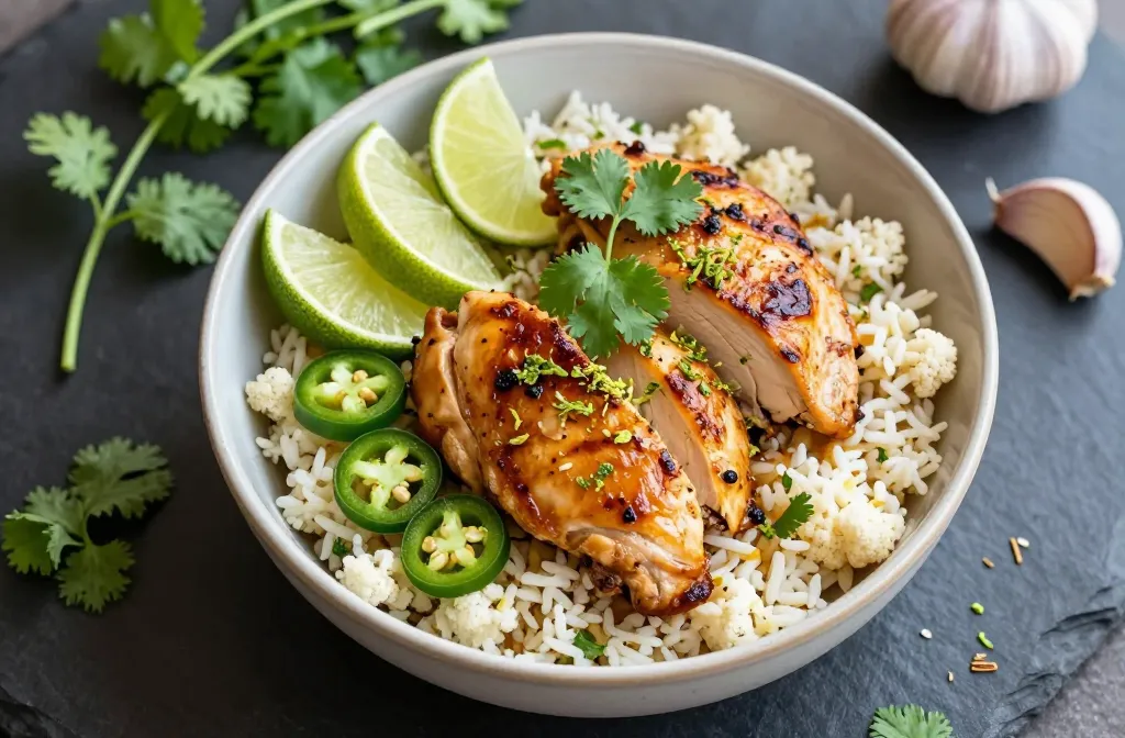 Cilantro Lime Chicken & Cauliflower Rice That Slaps