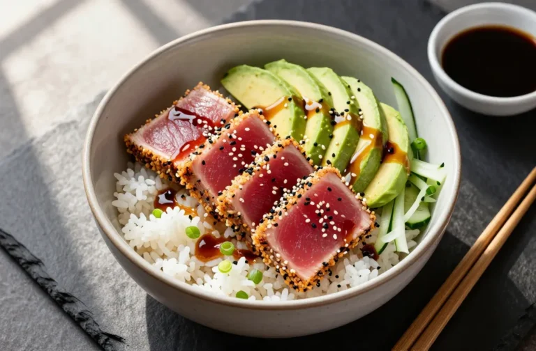 20-Min Seared Tuna Bowl with Avocado & Sesame Magic