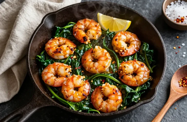 Garlic Butter Shrimp & Spinach Skillet in 20 Minutes