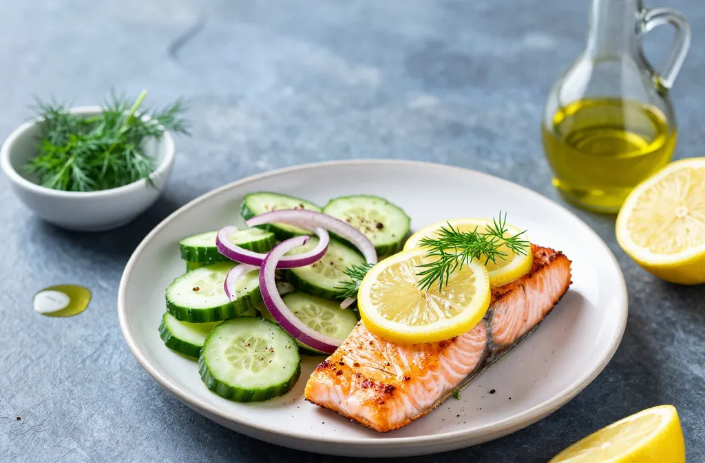 Lemon Dill Salmon & Cucumber Salad Weeknight Flex
