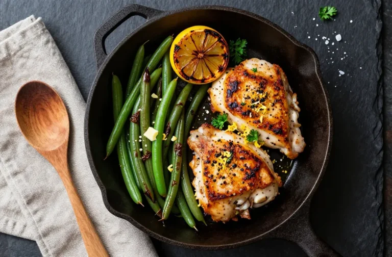 Crispy Lemon Pepper Chicken & Green Beans in 30 Minutes