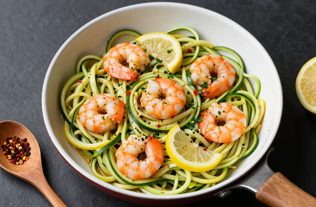 Zucchini Noodle Shrimp Scampi (Light) That Actually Slaps