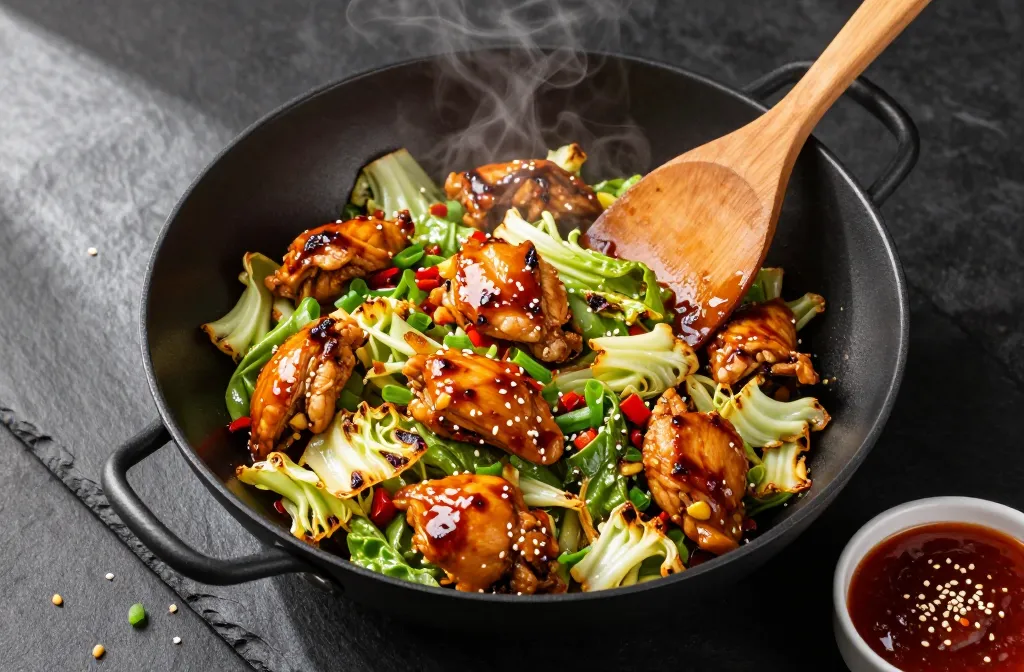 Spicy Chicken & Cabbage Stir Fry in 20 Minutes Flat