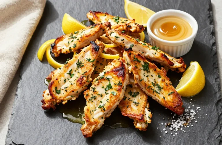 Crispy Juicy Baked Lemon Herb Chicken Tenders Tonight