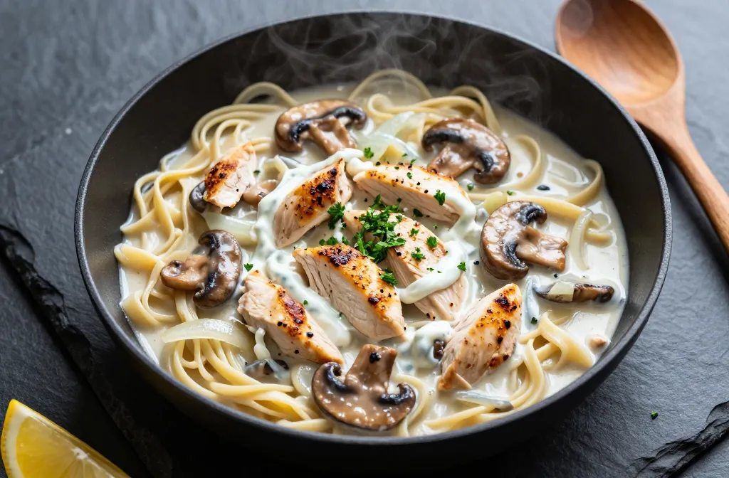 Light Chicken & Mushroom Stroganoff That Slaps