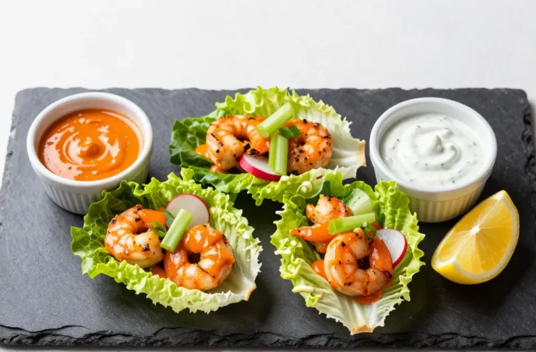 Buffalo Shrimp Lettuce Wraps That Totally Slap