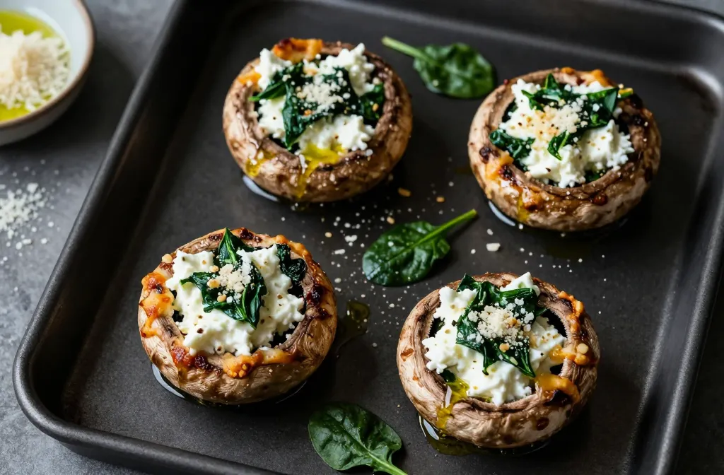 Spinach & Ricotta Stuffed Portobello Mushrooms That Slap
