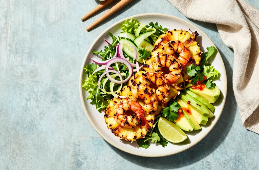 Grilled Shrimp & Pineapple Salad That Tastes Like Vacation
