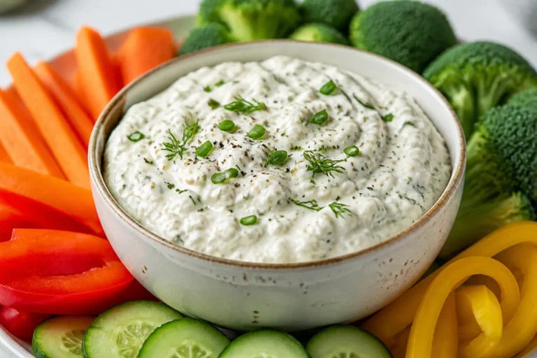 Cottage Cheese Ranch Veggie Dip – Creamy, Protein-Packed, and Easy