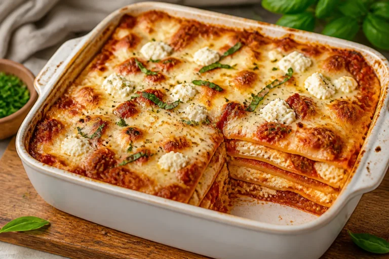 Cottage Cheese Lasagna Bake – Cozy, Cheesy, Weeknight-Friendly