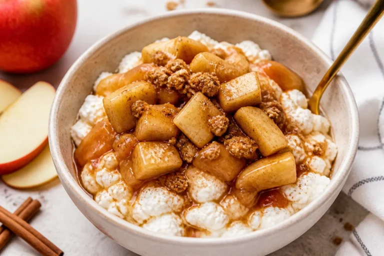 Cottage Cheese Apple Pie Bowl – A Cozy, Protein-Packed Treat