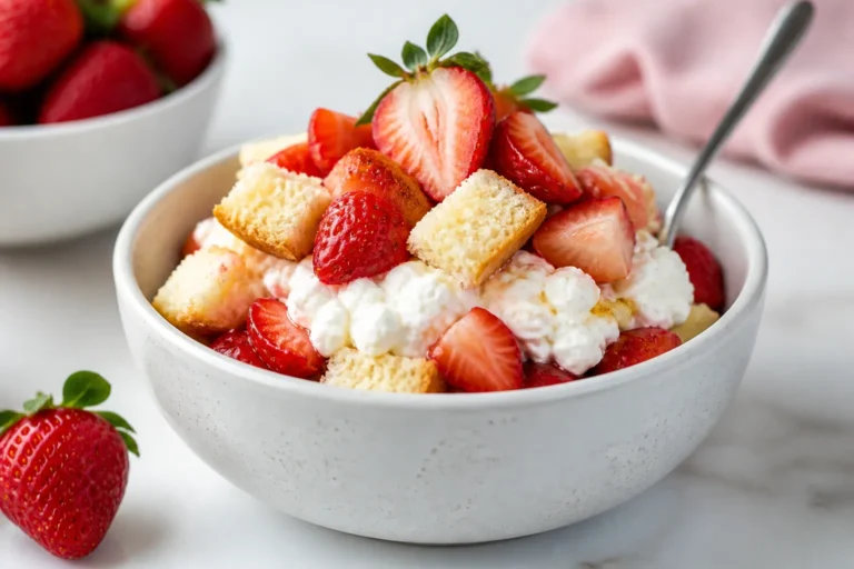 Cottage Cheese Strawberry Shortcake Bowl – A Light, Fresh Twist on a Classic