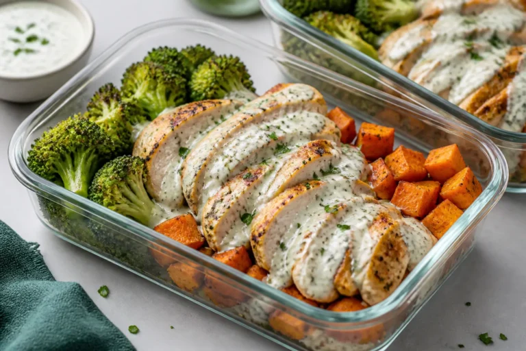 Cottage Cheese Ranch Chicken Meal Prep – Creamy, High-Protein Make-Ahead Lunch