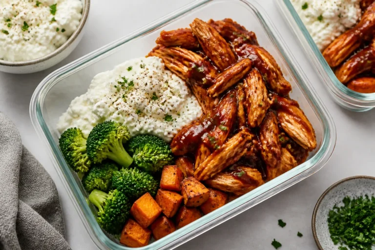 Cottage Cheese BBQ Chicken Meal Prep Bowls – High-Protein, Easy, and Flavor-Packed