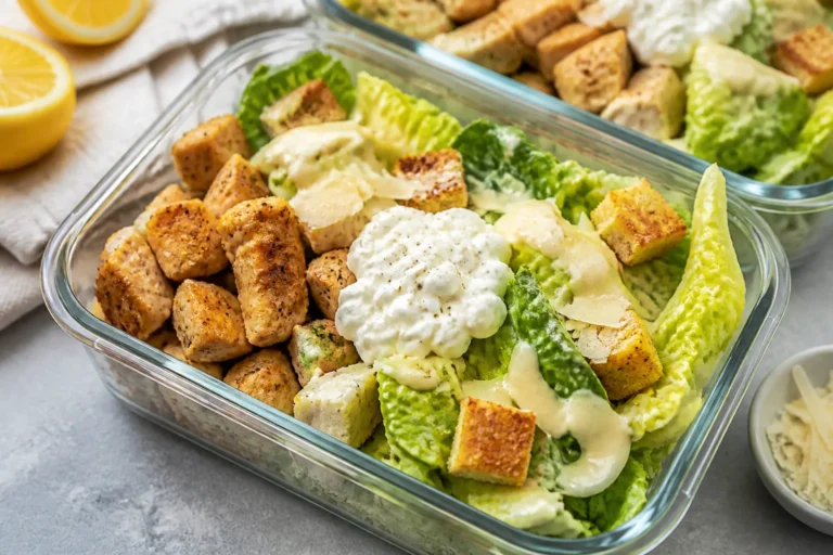 Cottage Cheese Chicken Caesar Meal Prep – Creamy, High-Protein Lunches for the Week