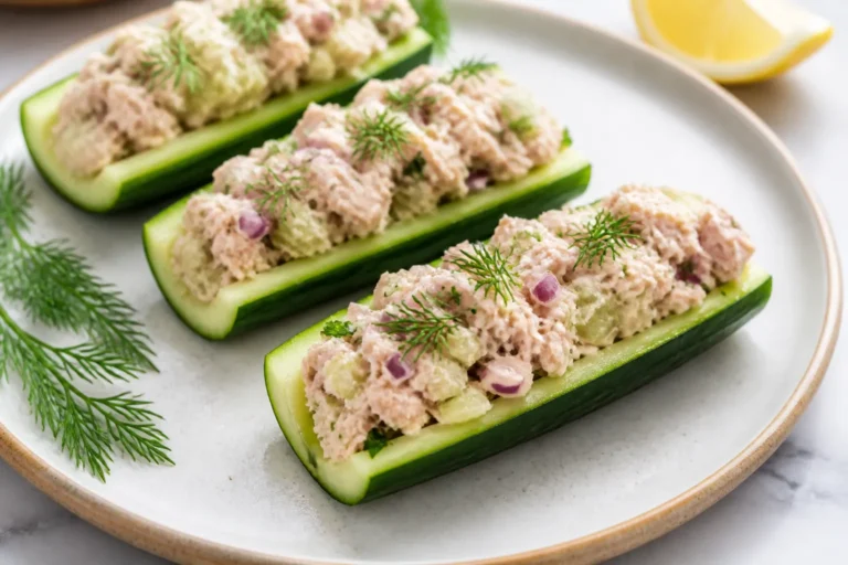 High Protein Tuna Salad Cucumber Boats – Fresh, Crunchy, and Satisfying