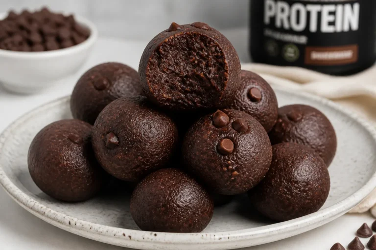 High Protein Brownie Batter Protein Balls – A Quick, Chocolatey Snack