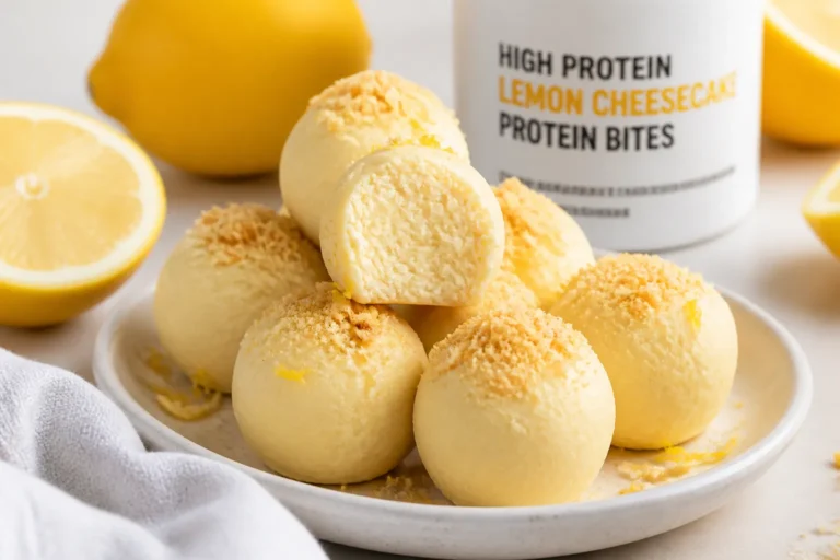High Protein Lemon Cheesecake Protein Bites – Bright, Creamy, and Satisfying