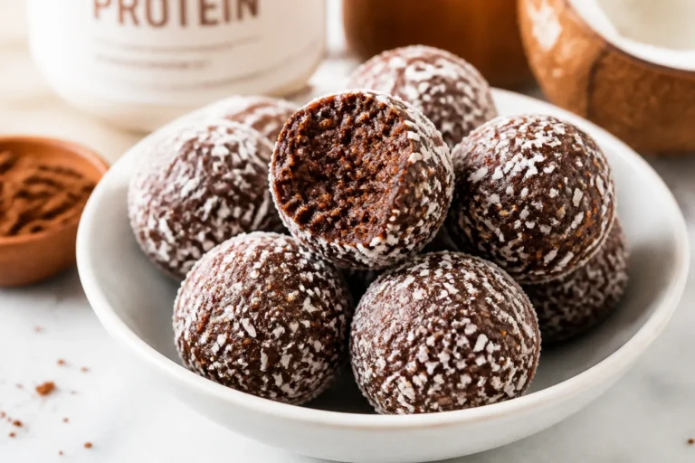 High Protein Chocolate Coconut Protein Bites – Easy, No-Bake Snack You’ll Crave