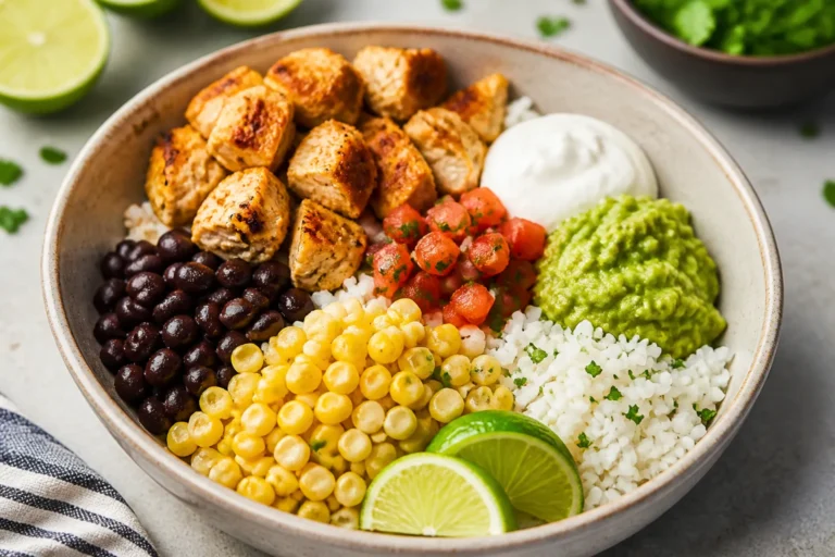 Protein Packed Chicken Burrito Bowls – A Fresh, Hearty Meal You’ll Crave