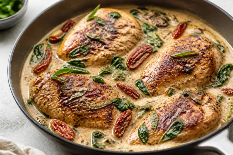 Protein Packed Tuscan Chicken – Creamy, Flavorful, and Weeknight-Friendly